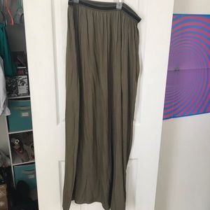 Old Navy Olive Green Maxi Skirt